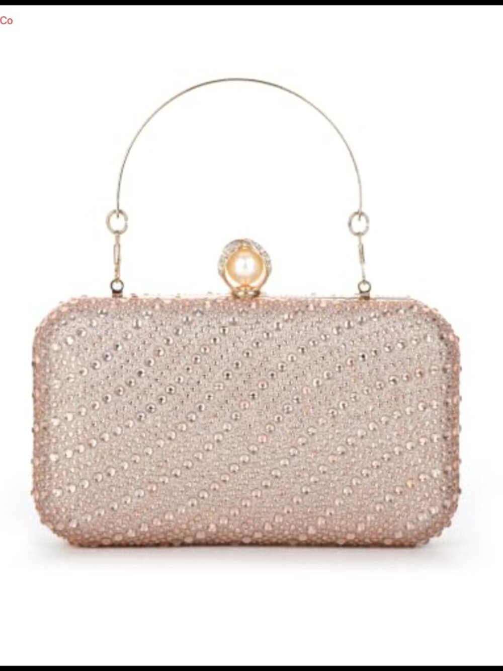 Rhinestone Clutch Evening Bag with Gold Chain Crossbody Formal Purse
